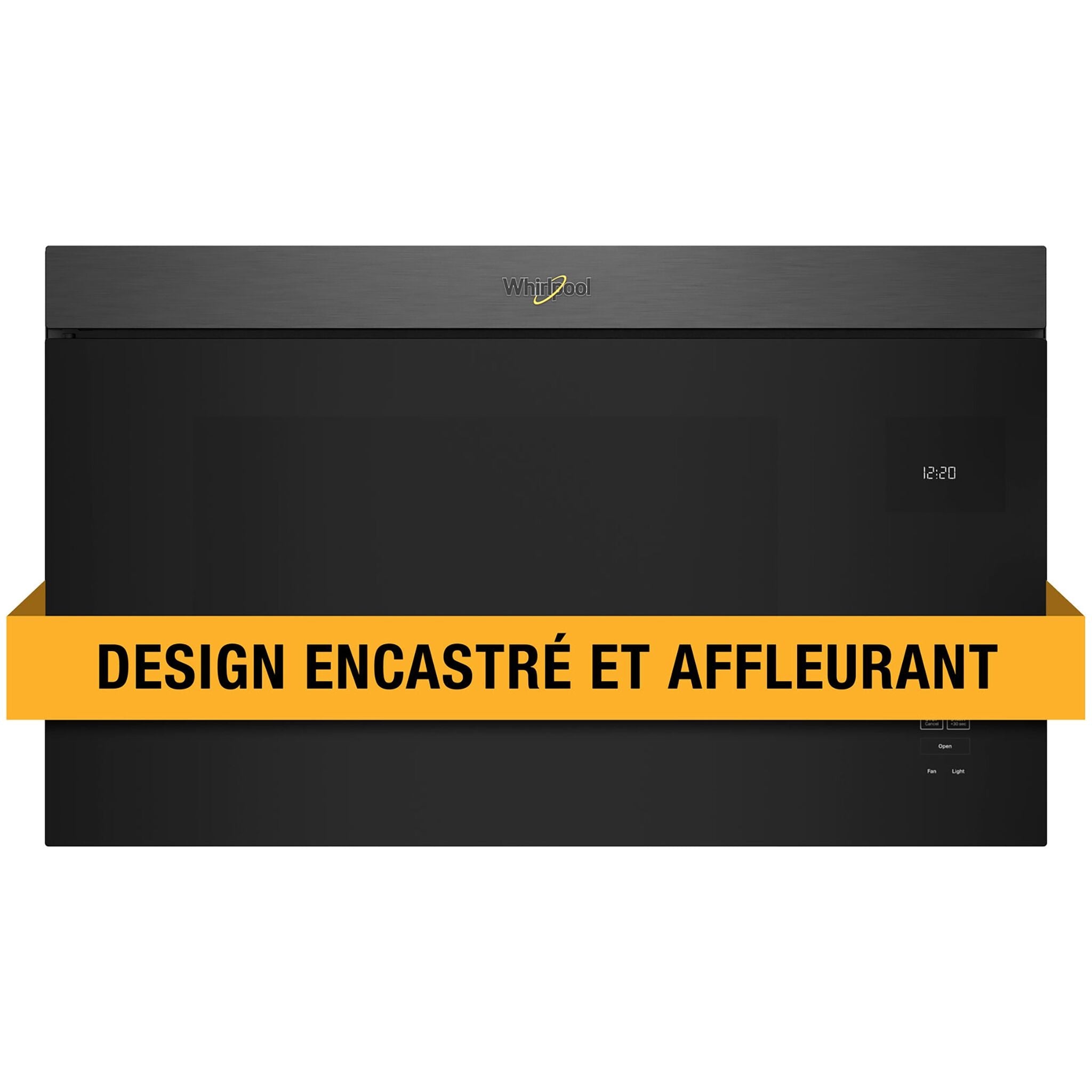 Whirlpool Four micro-ondes 1,1 pi cu avec hotte intégrée acier inoxydable noir YWMMF5930PV--