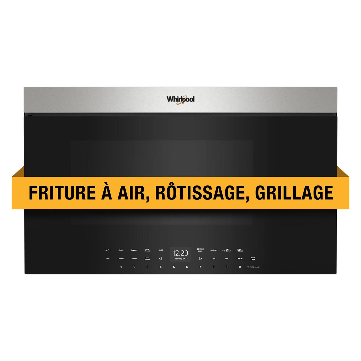 Whirlpool Four micro-ondes 1,1 pi³ avec hotte intégrée acier inoxydable résistant aux traces de doigts YWMMF7330RZ--