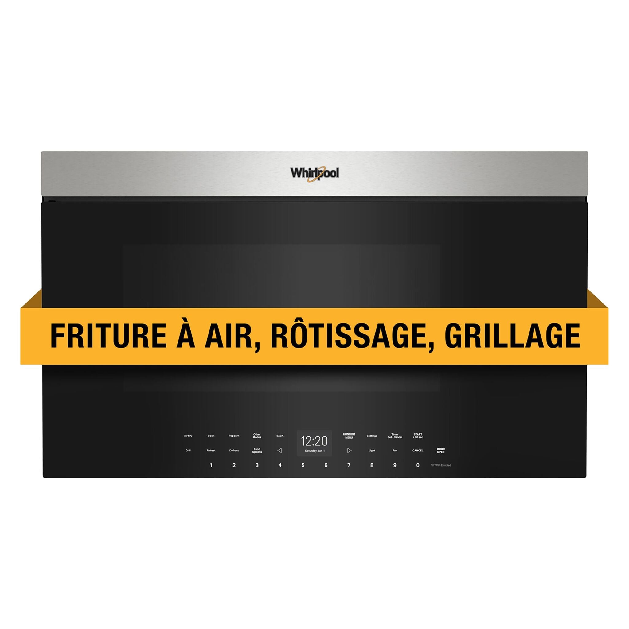 Whirlpool Four micro-ondes 1,1 pi³ avec hotte intégrée acier inoxydable résistant aux traces de doigts YWMMF7330RZ--