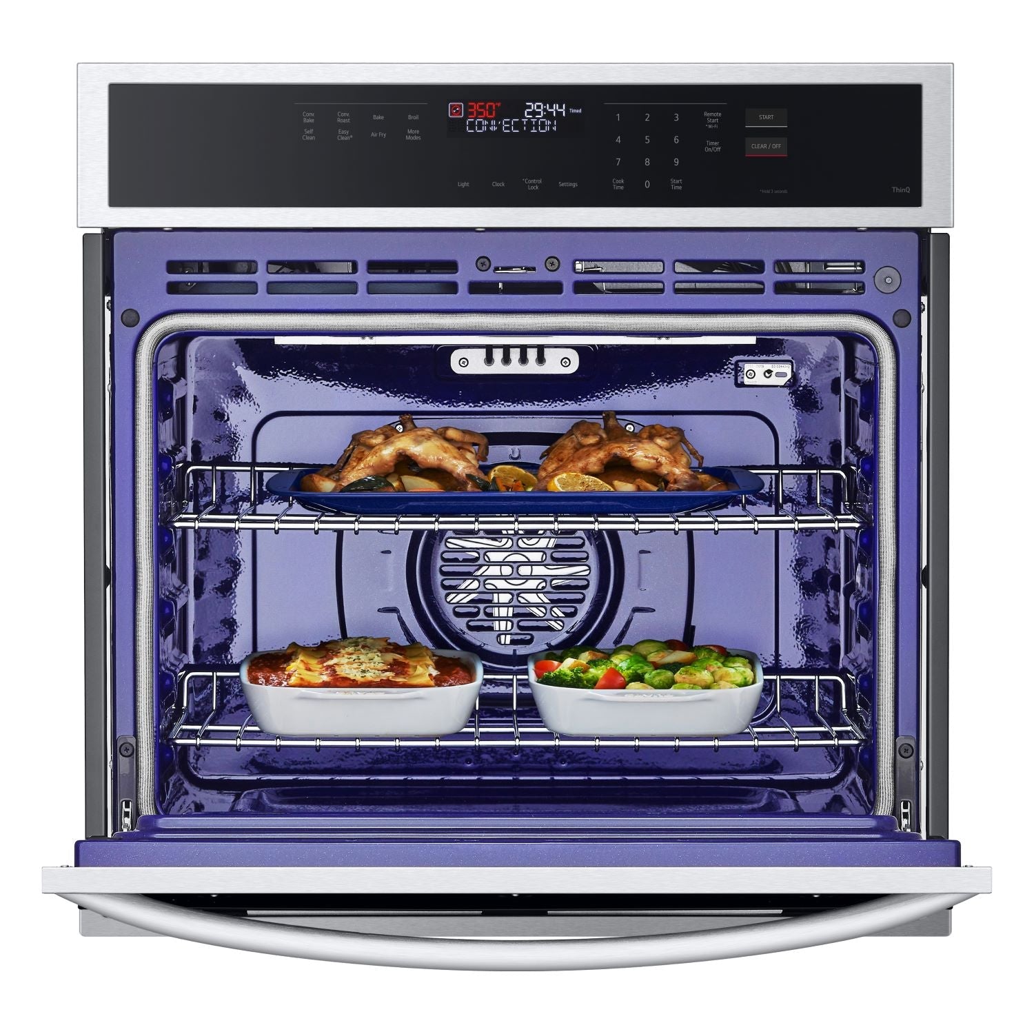 LG Stainless Steel 29.74" Smart Single Wall Oven with 
Convection,Air Fry and EasyClean® (4.7 Cu. Ft.) - WSEP4723F