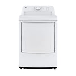 LG White Rear Control Energy Star Dryer with Sensor Dry (7.3 Cu. Ft) - DLE6100W