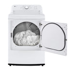 LG White Rear Control Energy Star Dryer with Sensor Dry (7.3 Cu. Ft) - DLE6100W