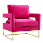 Ameshoff Velvet Accent Chair - Pink