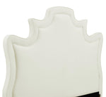 Sterre Platform Velvet Queen Bed - Cream