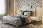 Sterre Platform Velvet Queen Bed - Cream