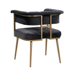 Aalwyn Velvet Dining Chair - Grey