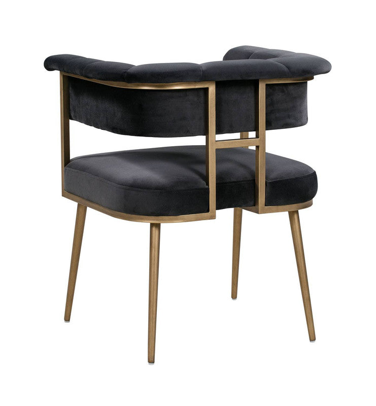 Aalwyn Velvet Dining Chair - Grey