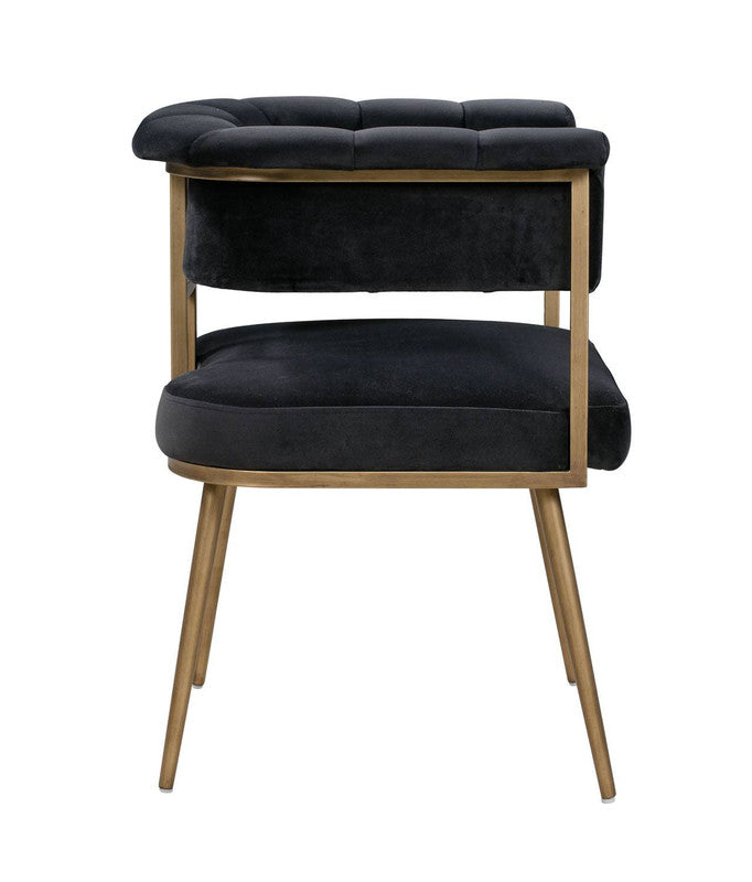 Aalwyn Velvet Dining Chair - Grey