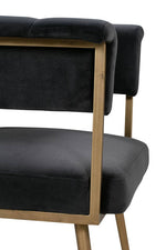 Aalwyn Velvet Dining Chair - Grey