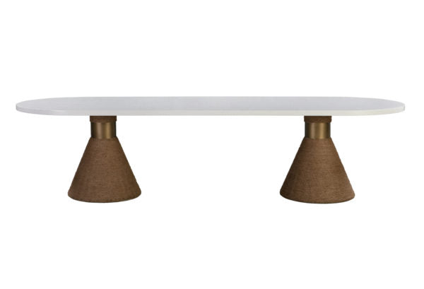 Montangu 120"  Rope Dining Table -  Natural