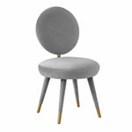 Marisbu Velvet Dining Chair - Light Grey