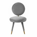 Marisbu Velvet Dining Chair - Light Grey