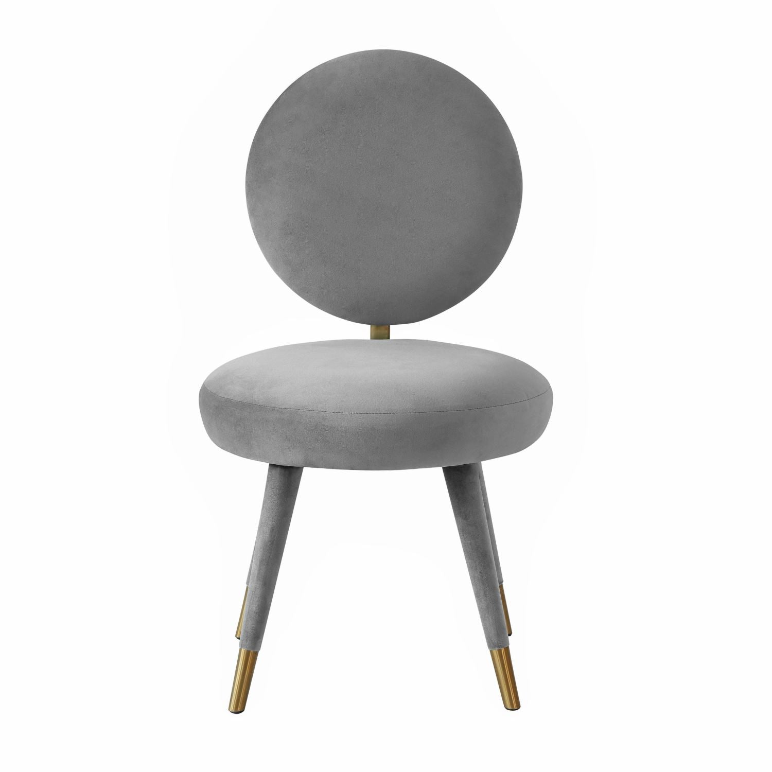 Marisbu Velvet Dining Chair - Light Grey