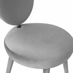 Marisbu Velvet Dining Chair - Light Grey