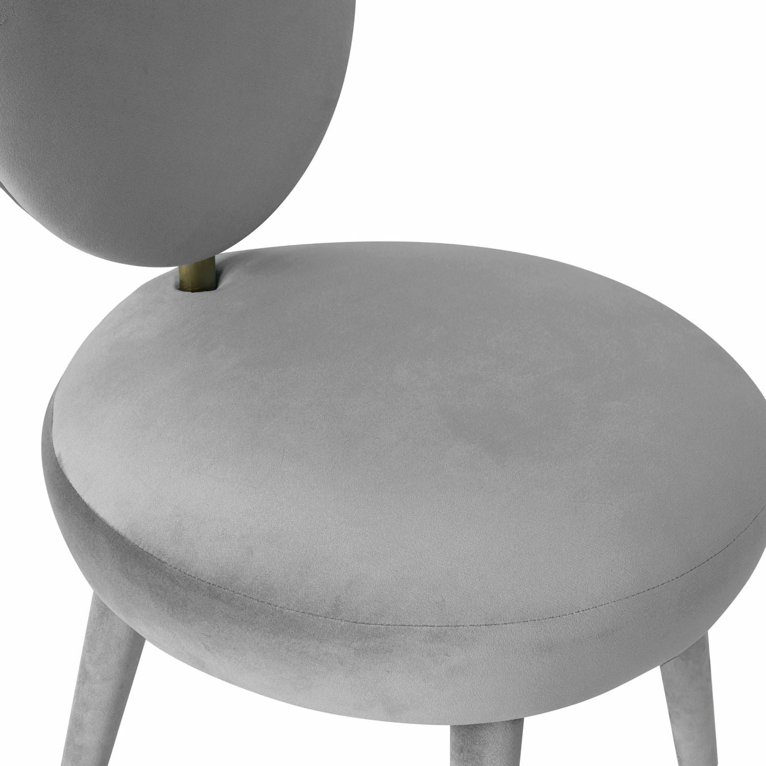 Marisbu Velvet Dining Chair - Light Grey
