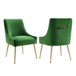 Aries Velvet Dining Chair - Green