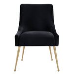 Aries Velvet Dining Chair - Black