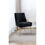 Aries Velvet Dining Chair - Black