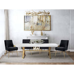Aries Velvet Dining Chair - Black