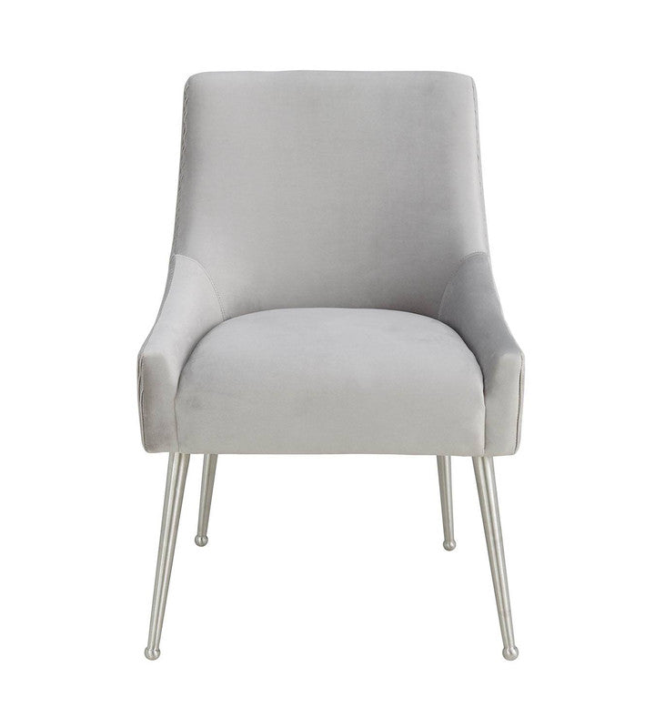 Aries Velvet Dining Chair - Grey