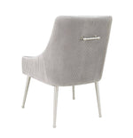Aries Velvet Dining Chair - Grey