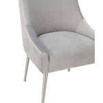Aries Velvet Dining Chair - Grey