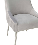 Aries Velvet Dining Chair - Grey
