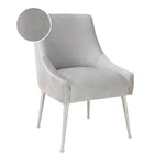 Aries Velvet Dining Chair - Grey
