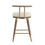 Foggia Velvet Counter Stool - Cream