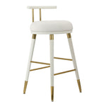 Foggia Vegan Leather Bar Stool - White