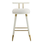 Foggia Vegan Leather Bar Stool - White