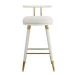 Foggia Vegan Leather Counter Stool - White