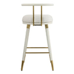 Foggia Vegan Leather Counter Stool - White