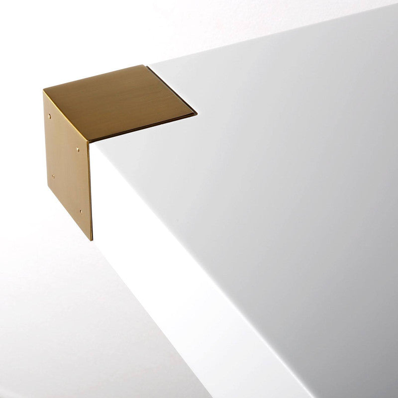 Zinna 95" Dining Table - White/Gold