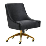 Aries Velvet Accent Chair - Black