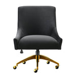 Aries Velvet Accent Chair - Black
