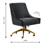 Aries Velvet Accent Chair - Black