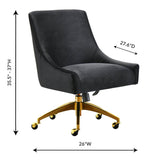 Aries Velvet Accent Chair - Black
