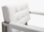 Annadale Vegan Leather Counter Stool - White