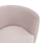 Shugir Curved Back Velvet Loveseat - Blush
