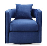 Esselen Velvet Swivel Accent Chair - Navy