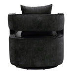 Esselen Velvet Swivel Accent Chair - Black