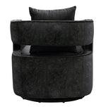 Esselen Velvet Swivel Accent Chair - Black