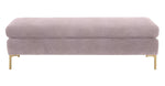 Calix Textured Velvet Bench - Blush