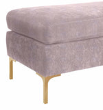 Calix Textured Velvet Bench - Blush