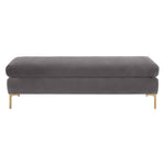 Calix Velvet Bench - Grey