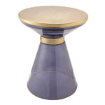 Bloore End Table - Glass/Gold