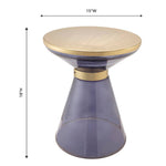 Bloore End Table - Glass/Gold