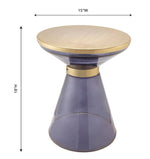 Bloore End Table - Glass/Gold