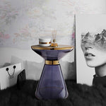Bloore End Table - Glass/Gold
